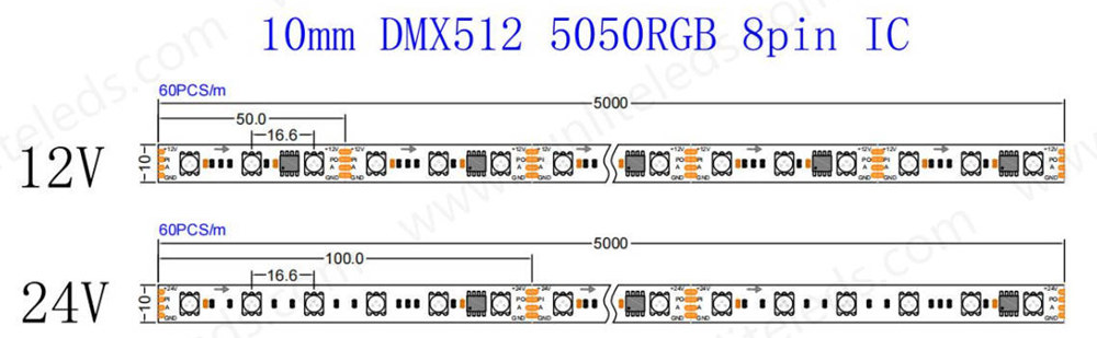 DMX RGB 10MM 8PIN
