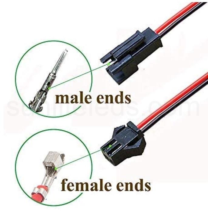 Micro Male and Female Connector Adapter Plug 2 Pin