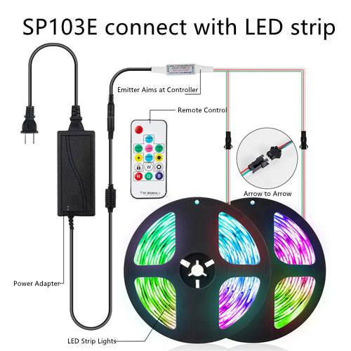 sp103e connect with led strip