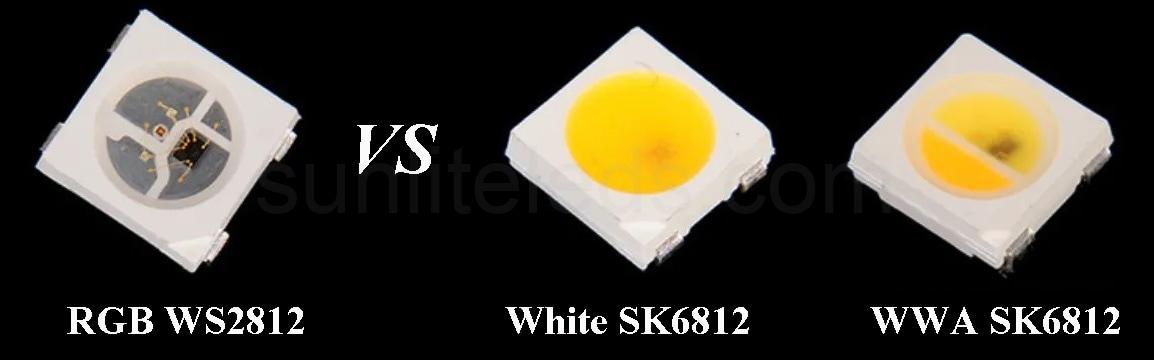 ws2812 rgb vs sk6812 white vs sk6812 wwa