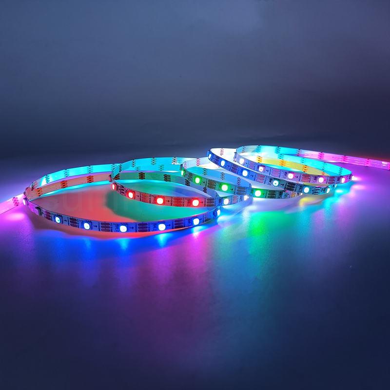 Illuminate Your Space with Individually Controlled RGB LED Strips 12v 60leds