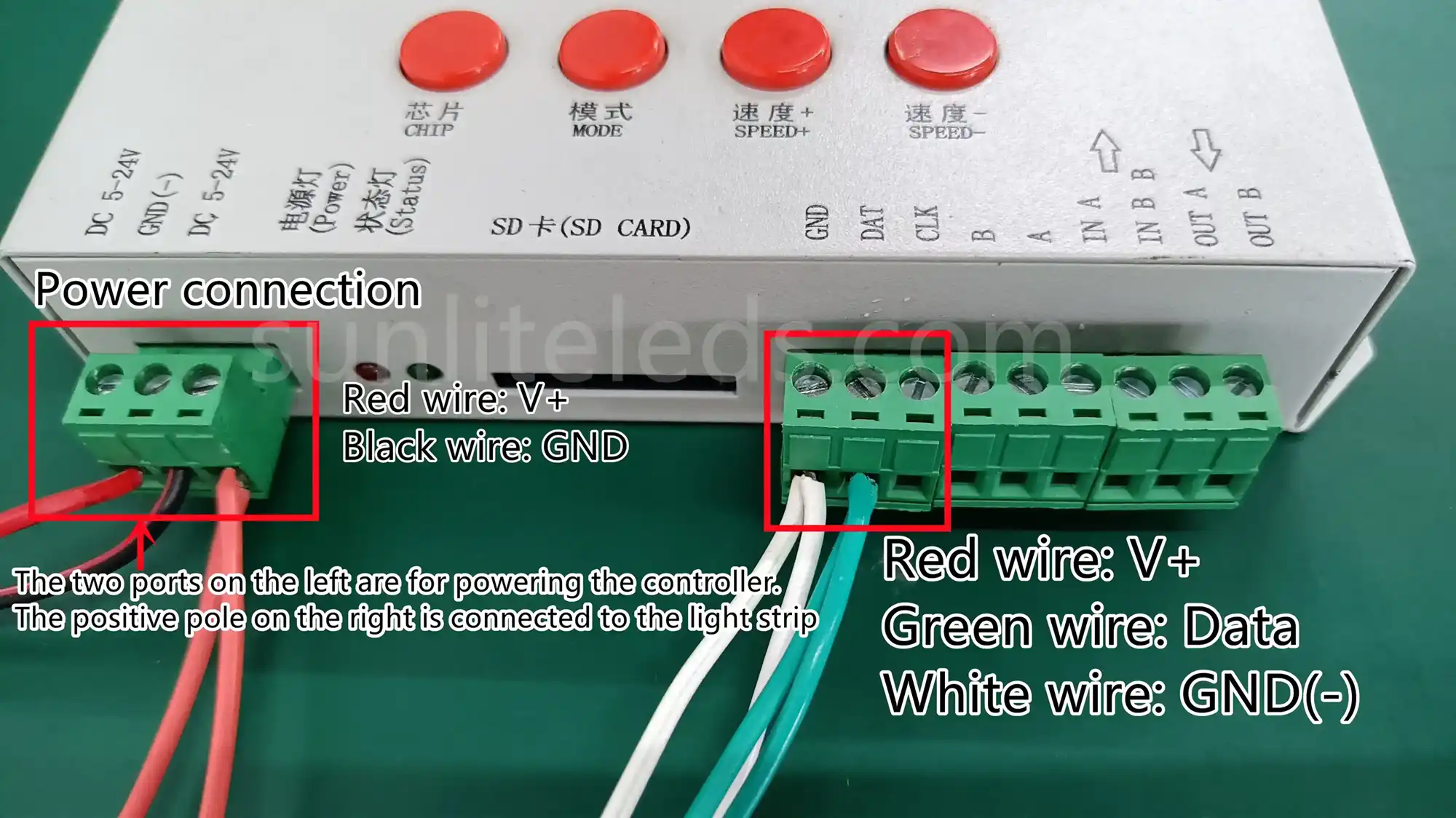 3 pin ws2811 LED strip connect with controller