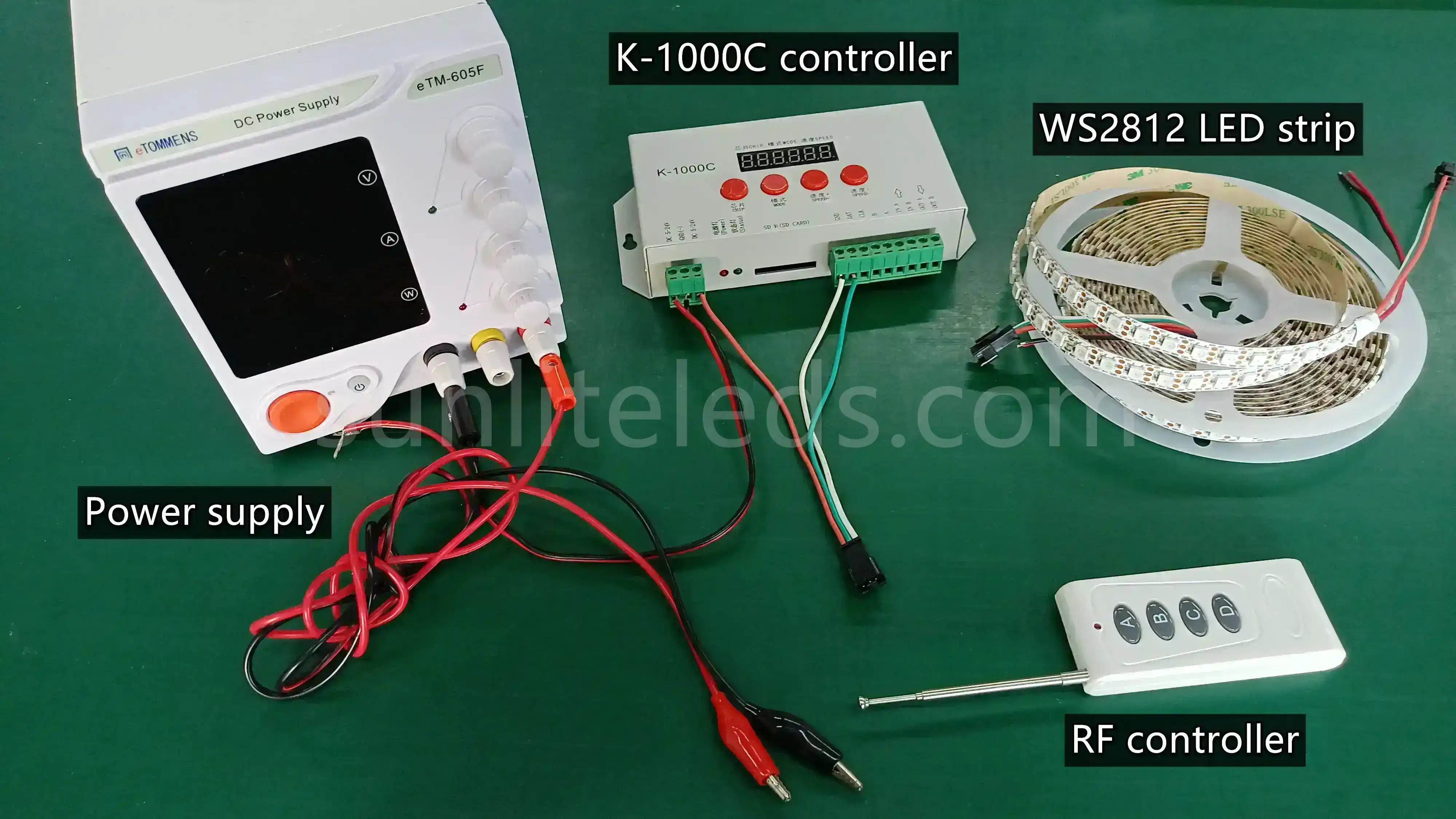 WS2812 LED strip connection devices