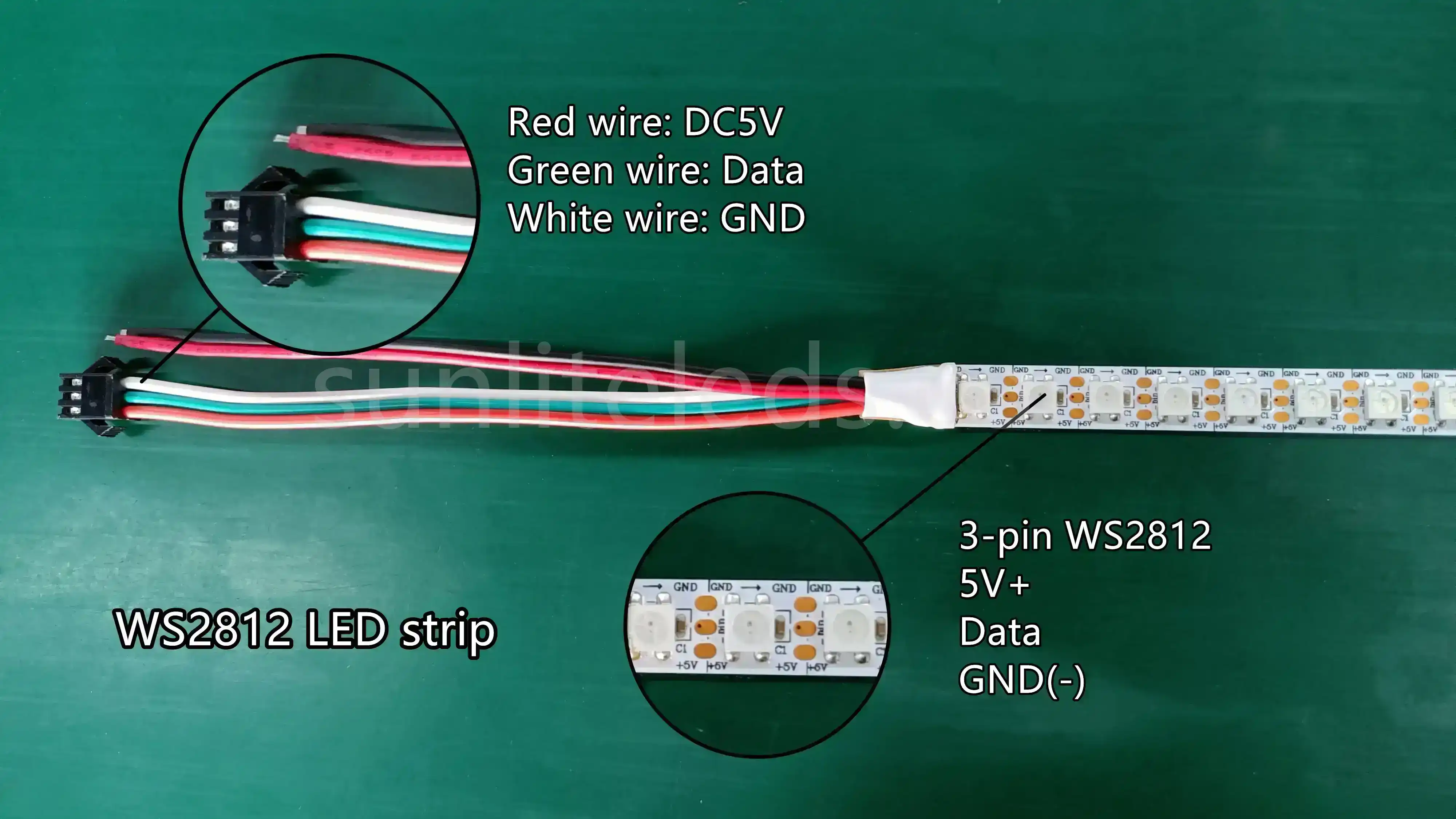 WS2812 rgb led strip details