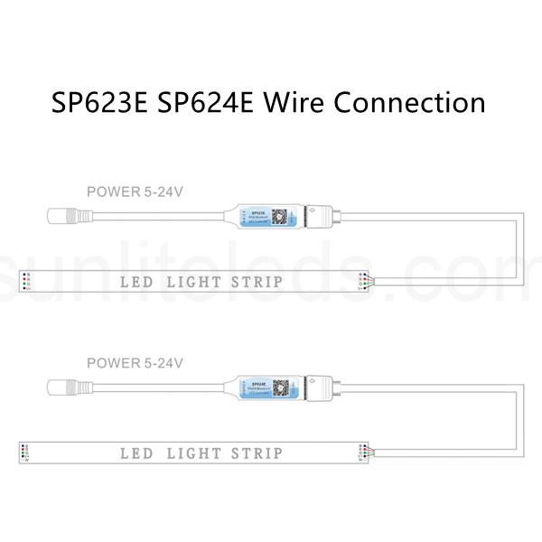 SP623E SP624E wire connection