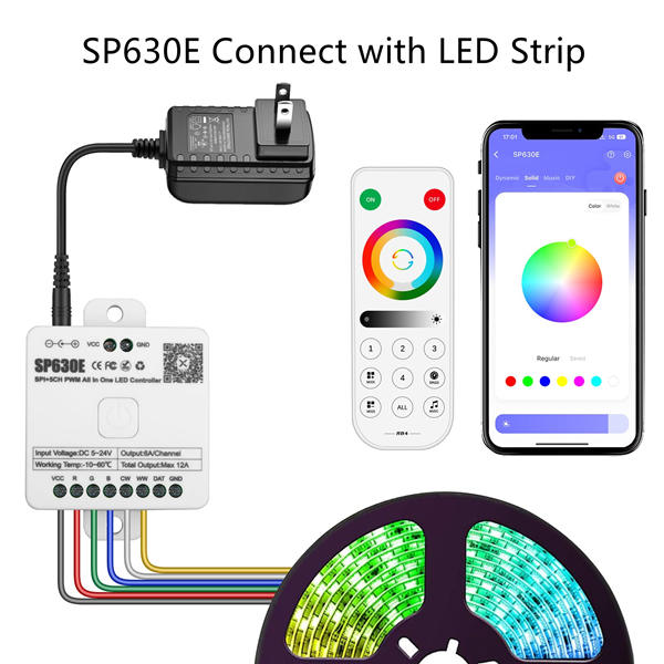 SP630E connect with LED strip