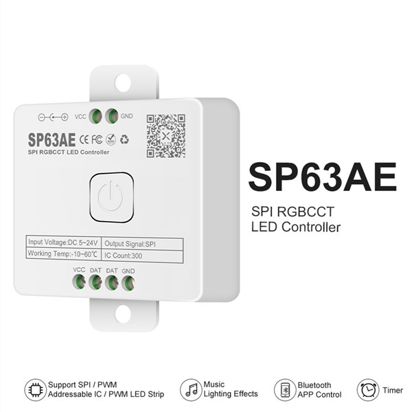 SP63AE addressable RGB LED strip controller