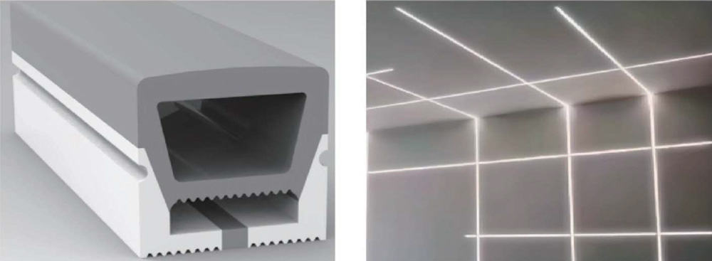 16x16mm vertical bend neon light 10mm strip inside for stores application