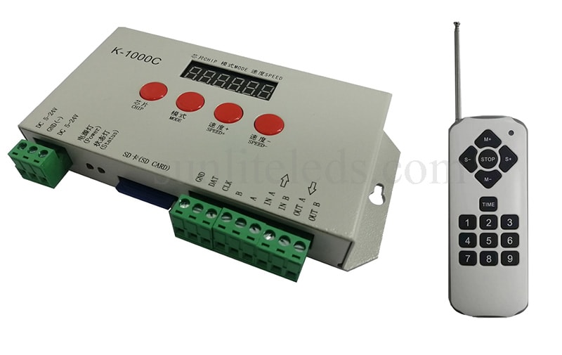 DC5-24V Ethernet-SPI/DMX pixel light controller BC-204, Support Madrix  Software