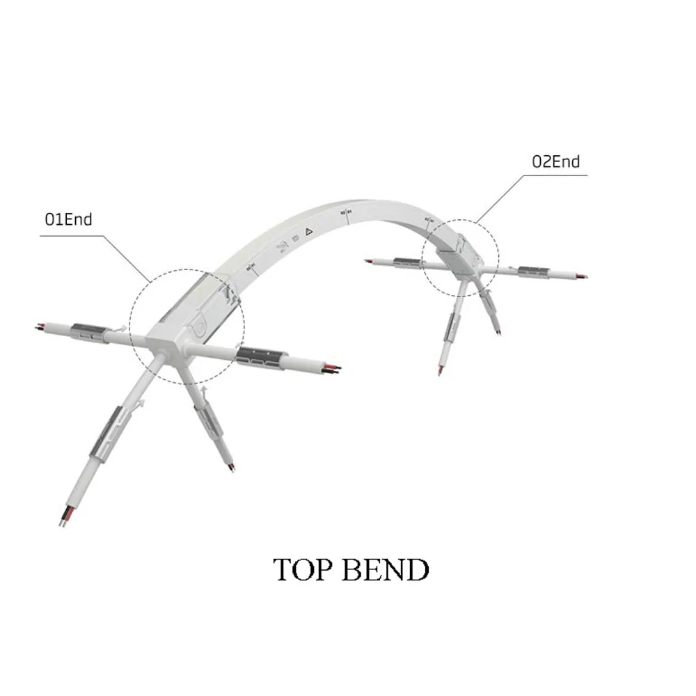 Seamless No Soldering Neon Flex Accessories top bend